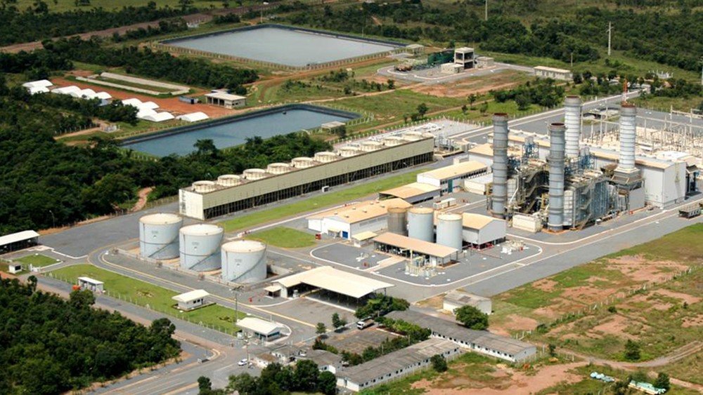 Vista aérea da Usina Termelétrica Mário Covas